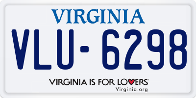 VA license plate VLU6298