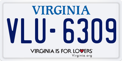 VA license plate VLU6309