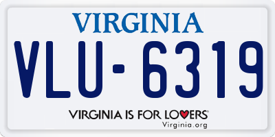 VA license plate VLU6319