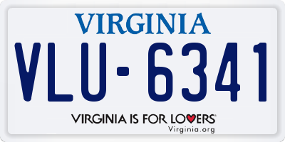 VA license plate VLU6341