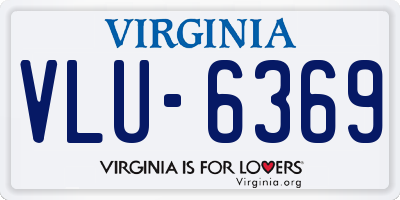 VA license plate VLU6369
