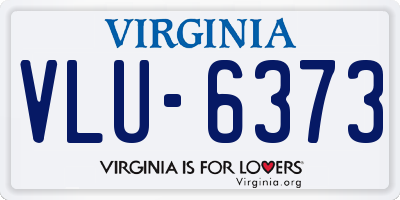 VA license plate VLU6373