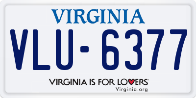 VA license plate VLU6377