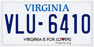 VA license plate VLU6410