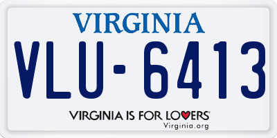 VA license plate VLU6413