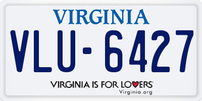 VA license plate VLU6427