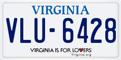 VA license plate VLU6428