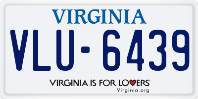 VA license plate VLU6439