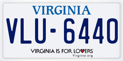 VA license plate VLU6440