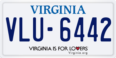 VA license plate VLU6442
