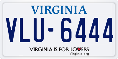 VA license plate VLU6444