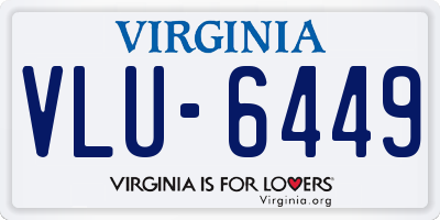 VA license plate VLU6449