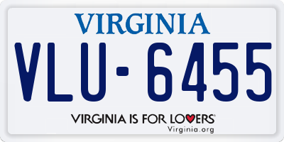VA license plate VLU6455