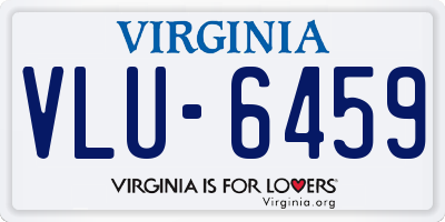 VA license plate VLU6459