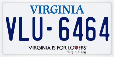 VA license plate VLU6464