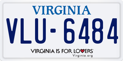VA license plate VLU6484