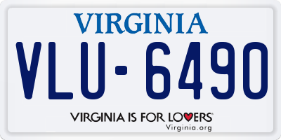 VA license plate VLU6490