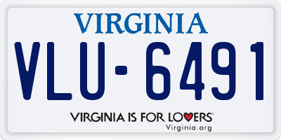VA license plate VLU6491