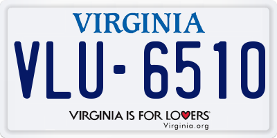 VA license plate VLU6510