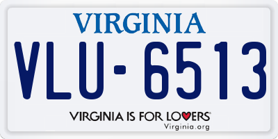 VA license plate VLU6513