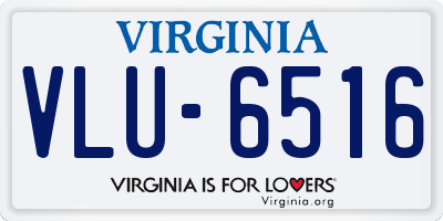 VA license plate VLU6516