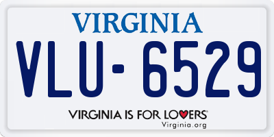VA license plate VLU6529