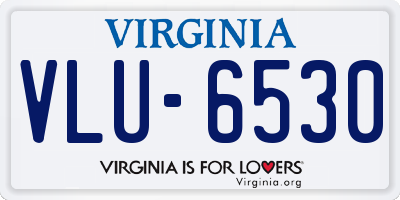 VA license plate VLU6530