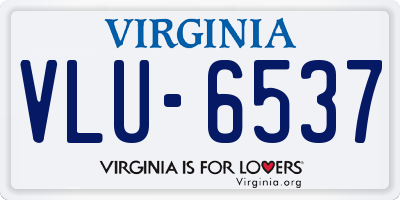 VA license plate VLU6537
