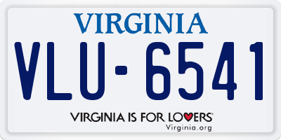 VA license plate VLU6541
