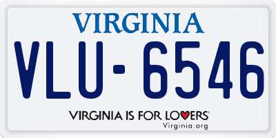 VA license plate VLU6546