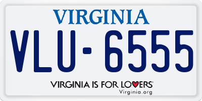 VA license plate VLU6555
