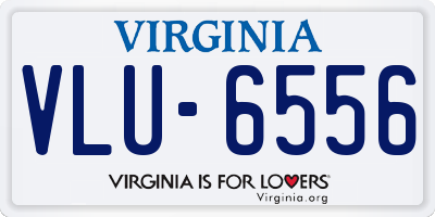 VA license plate VLU6556