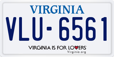 VA license plate VLU6561