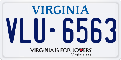 VA license plate VLU6563