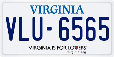 VA license plate VLU6565