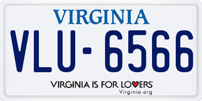 VA license plate VLU6566