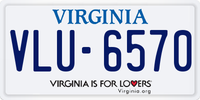 VA license plate VLU6570