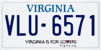 VA license plate VLU6571