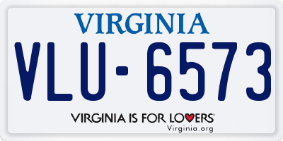 VA license plate VLU6573