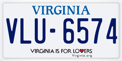 VA license plate VLU6574