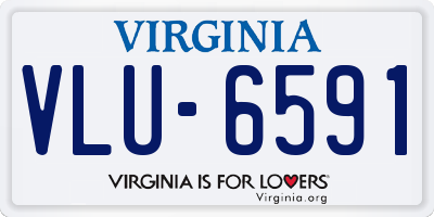 VA license plate VLU6591