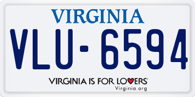 VA license plate VLU6594
