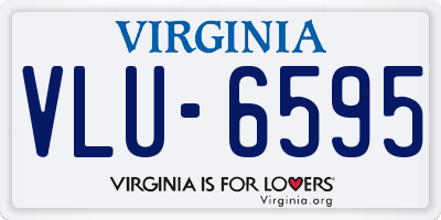 VA license plate VLU6595
