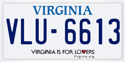 VA license plate VLU6613