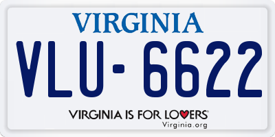 VA license plate VLU6622