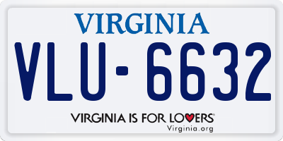 VA license plate VLU6632