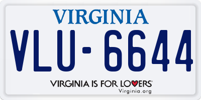 VA license plate VLU6644