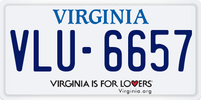 VA license plate VLU6657