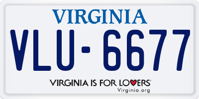 VA license plate VLU6677