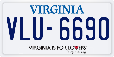 VA license plate VLU6690